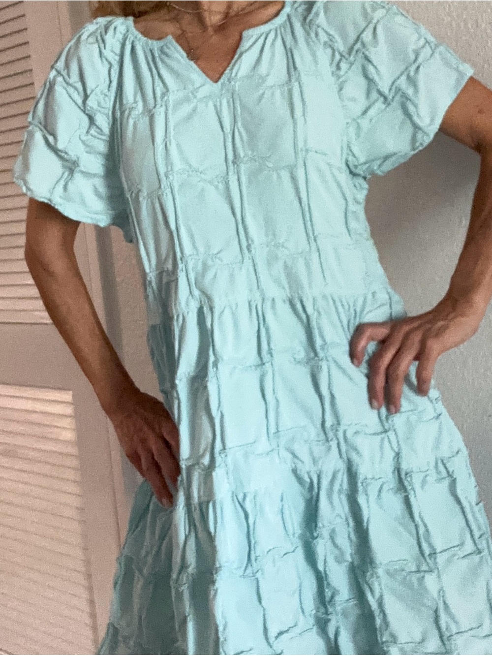 Cloth & Portrait Light Turquoise Mini Dress M